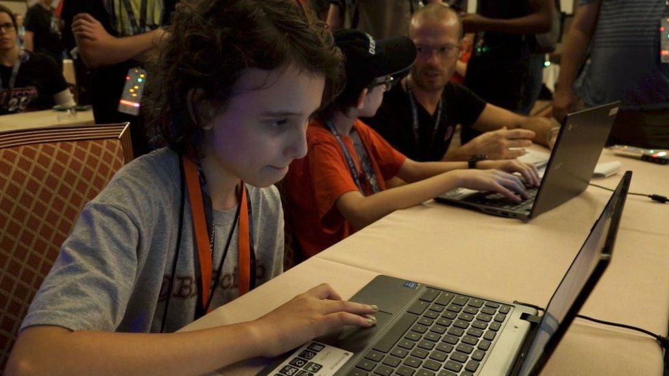 Bianca Lewis, 11, believes election technology needs to be made more secure