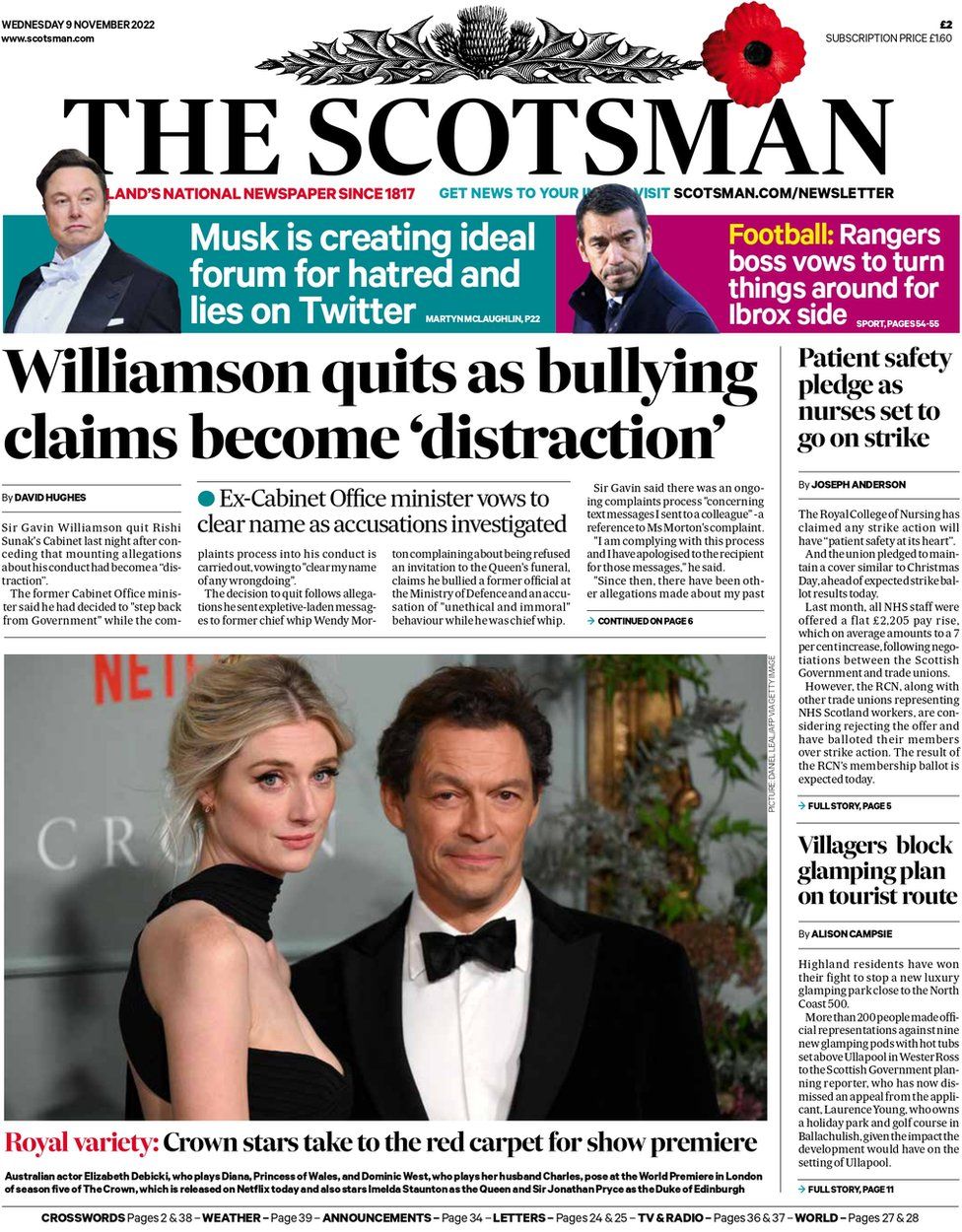 Scotlands Papers Post Office It Scandal Appeal And Williamson Quits