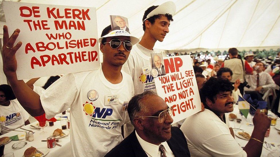 FW de Klerk in electoral campaign In Soweto, South Africa On March 15, 1994