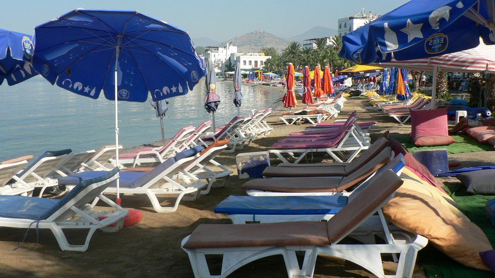 Bodrum beach in Turkey