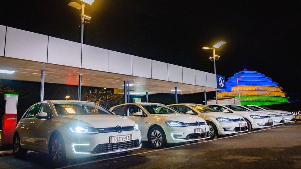 Electric Volkswagen cars in Rwanda