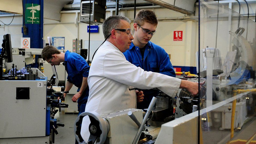 An apprentice during training at EEF Apprentices and Skills Centre, Birmingham