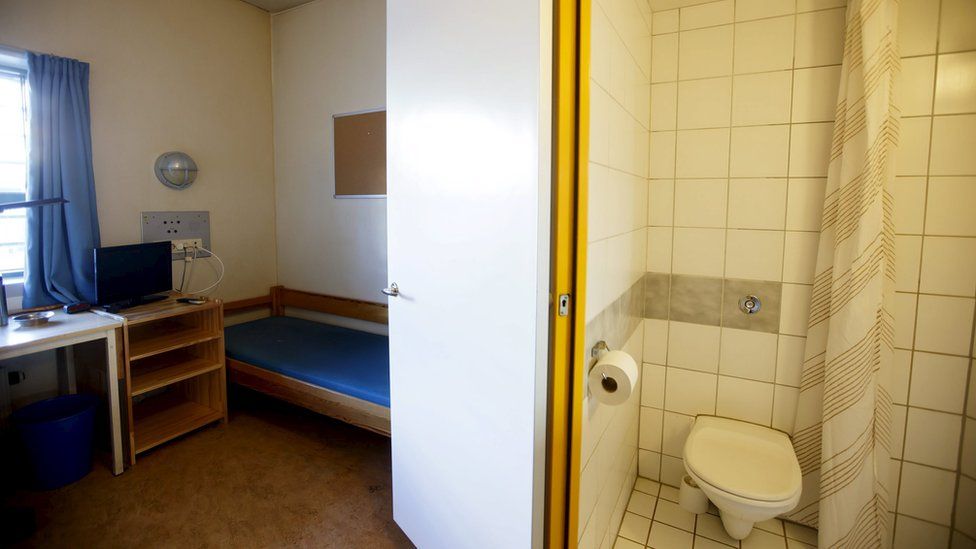 General view of a cell inside Skien prison, south of Oslo, February 12, 2016