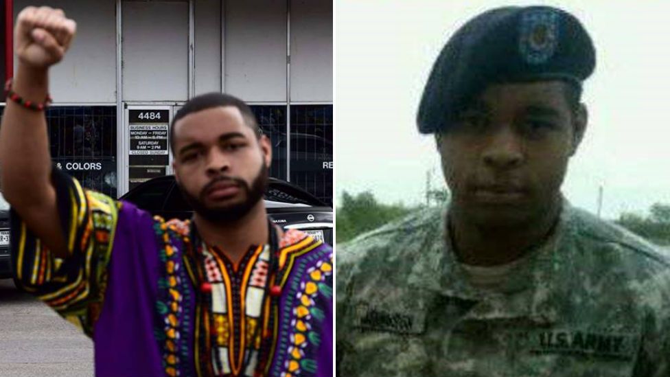 Images from the Facebook page of Micah Johnson