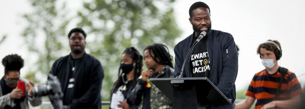 Poet and campaigner Jerry Afriyie leads a movement called Kick Out Zwarte Piet