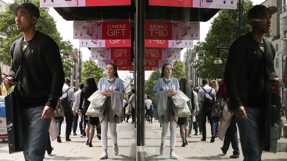 Shoppers on Oxford Street in central London