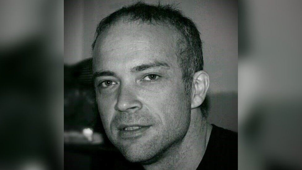 black and white photo of Steven McDermott