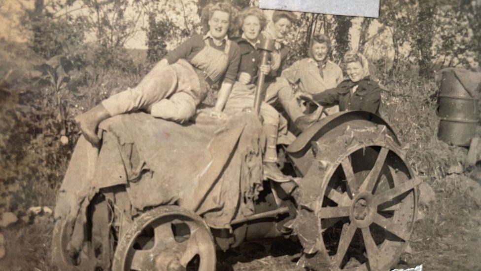 Grace Dray driving a tractor