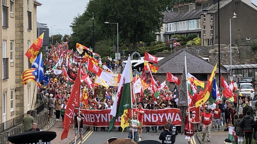 YesCymru AUOB rally in Caernarfon in 2019