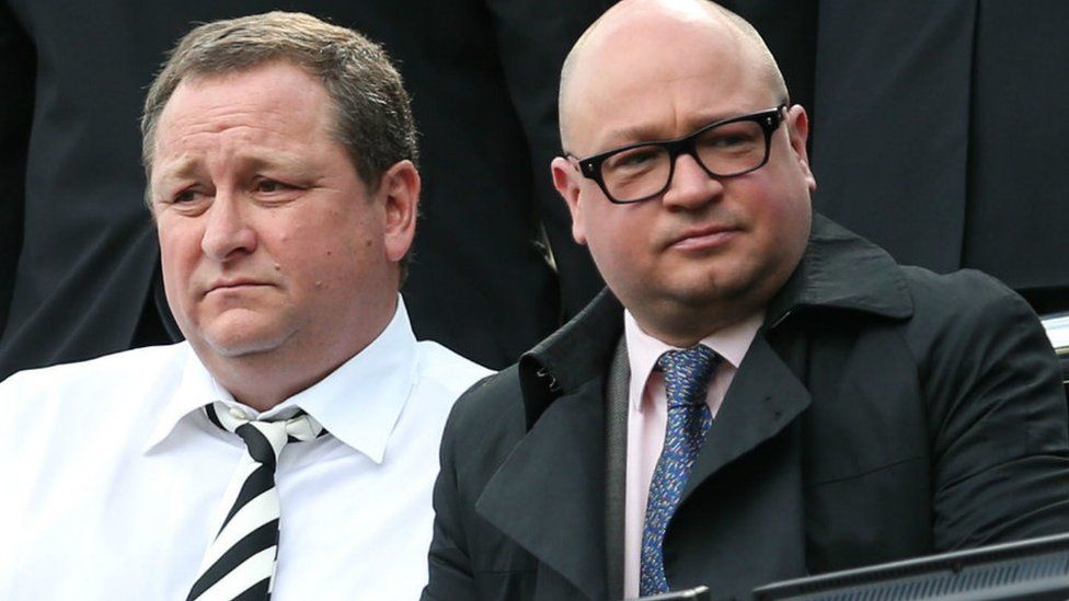 Mike Ashley (left), and Lee Charnley