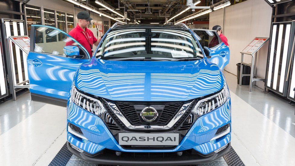Nissan makes the Qashqai SUV at its Sunderland plant