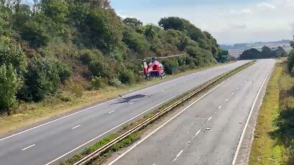 A38 Crash Motorcyclist Sustains Life-changing Injuries - BBC News