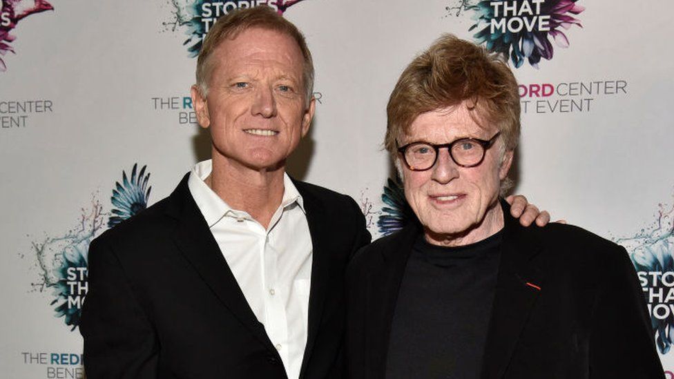 James Redford and his father, Robert, pictured together at an event in 2018