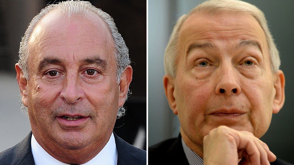 Sir Philip Green and MP Frank Field