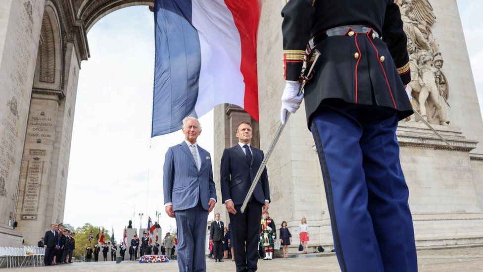 The King and Emmanuel Macron