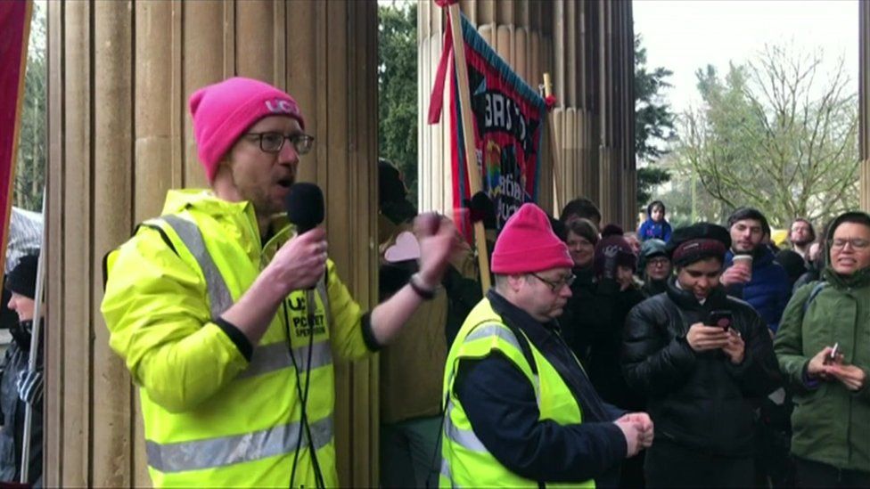 University pickets in Bristol