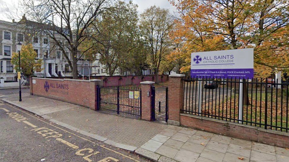 Google StreetView image of the entrance to All Saints Catholic College