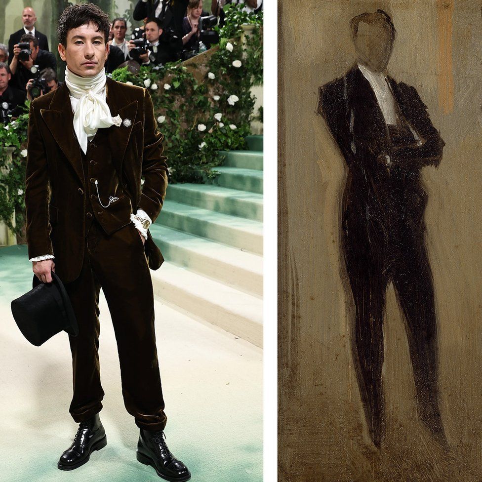 Barry Keoghan / Portrait of a Man in Evening Dress, oil on panel, James Abbott McNeill Whistler (1834–1903)