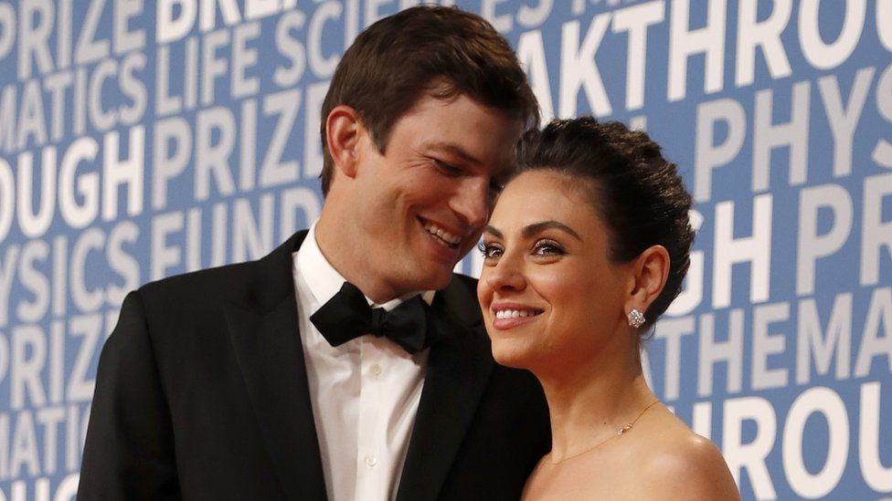 Ashton Kutcher and Mila Kunis poke fun at cleanliness debate - BBC News