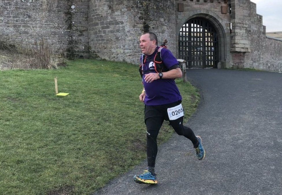 Andy Airey taking part in the run