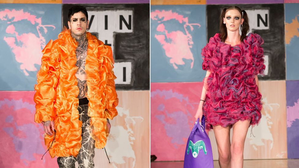 London Fashion Week Clothes made from recycled plastic BBC News