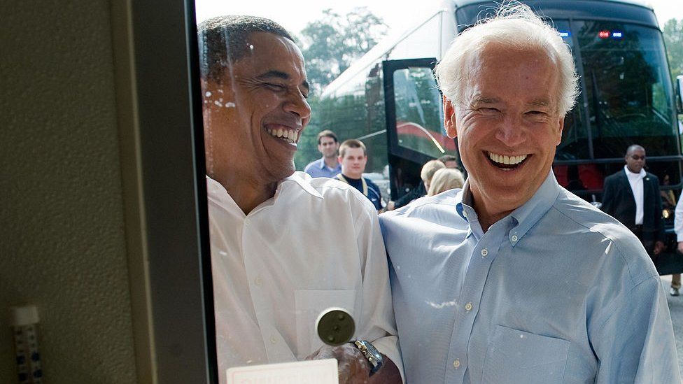 President Barack Obama and Vice-president Biden on the campaign trail