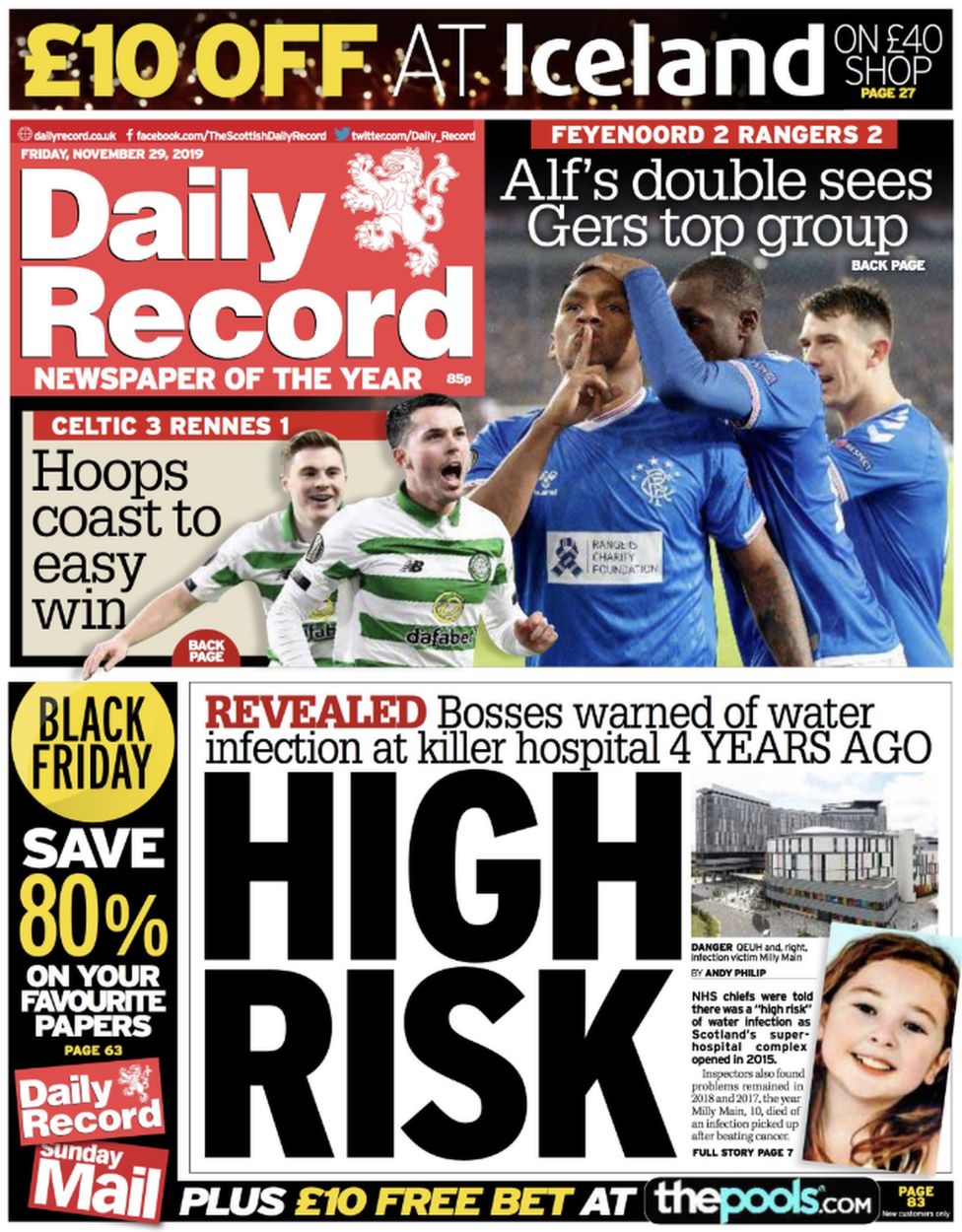 Scotland's papers: Hospital infection 'warning' and wind farm anger ...