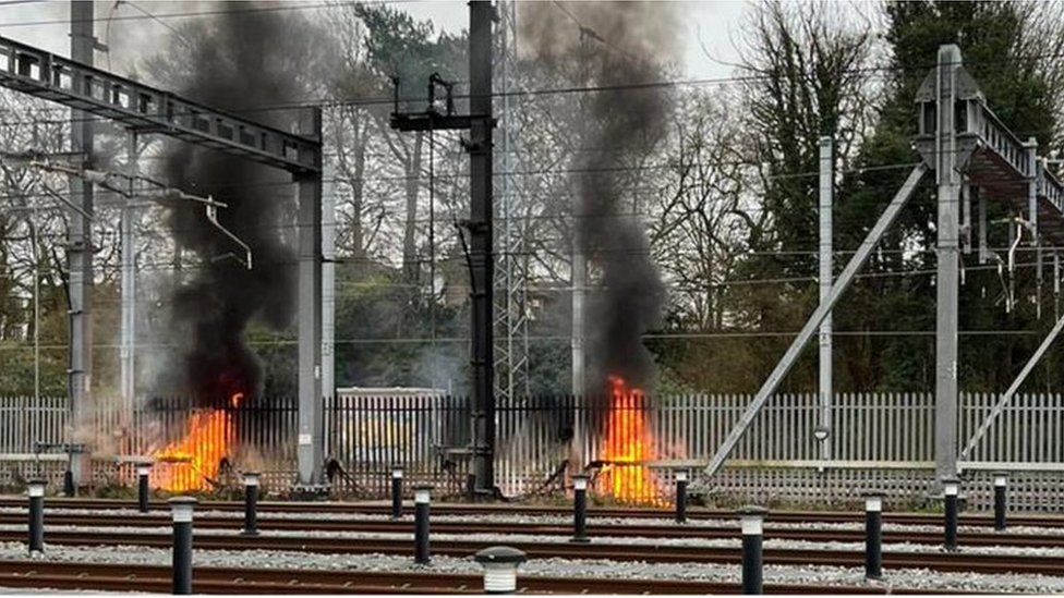 fire near Maidenhead station