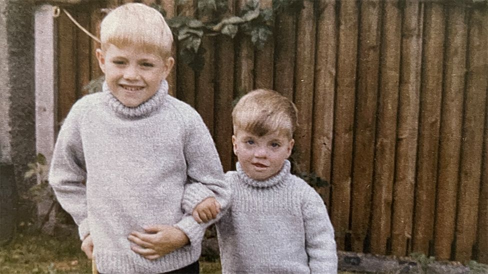Phil, left, and Nick Sainsbury as children