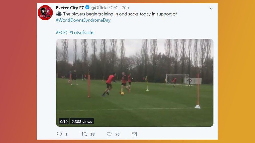 Screengrab of Exeter City FC tweet.