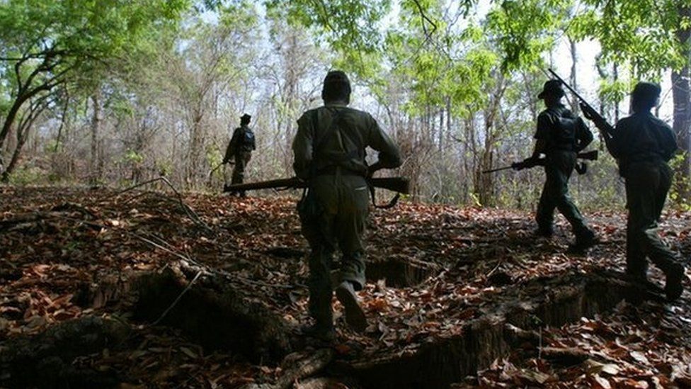 Maoist rebels train with guns in Chhattisgarh