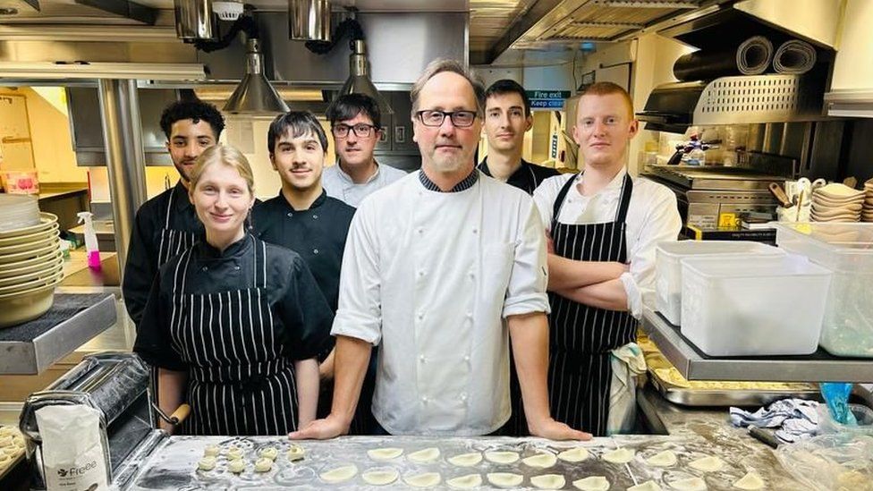 Alexis Gauthier (centre) pictured with the team at Gauthier Soho