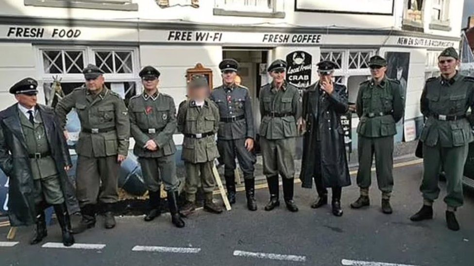 SS Uniform wearing Group Ordered To Leave Sheringham 1940s Festival 