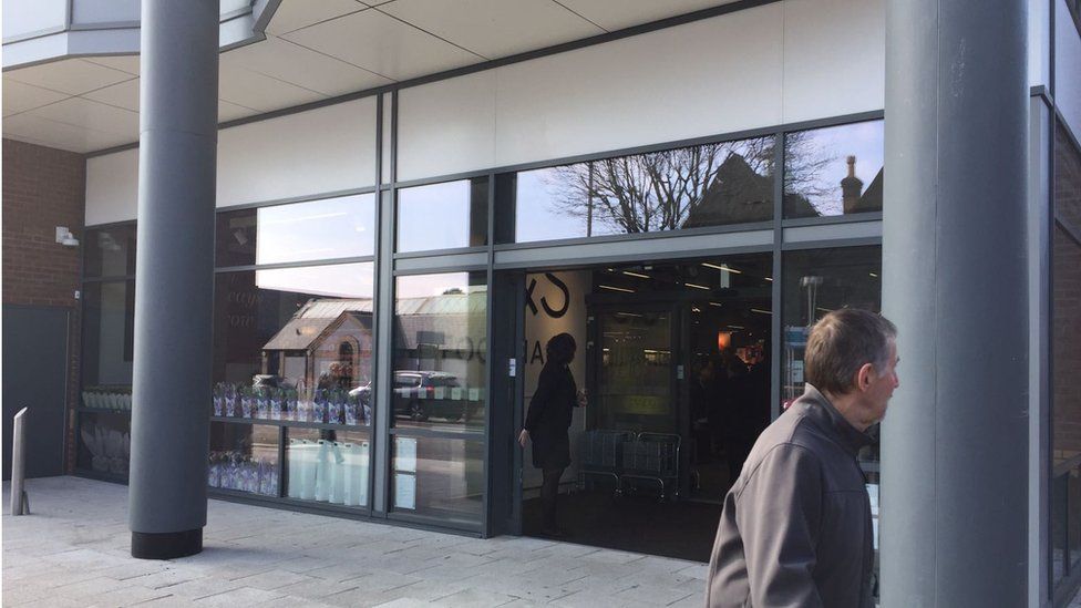 New M&S store in Aberystwyth with no food hall sign