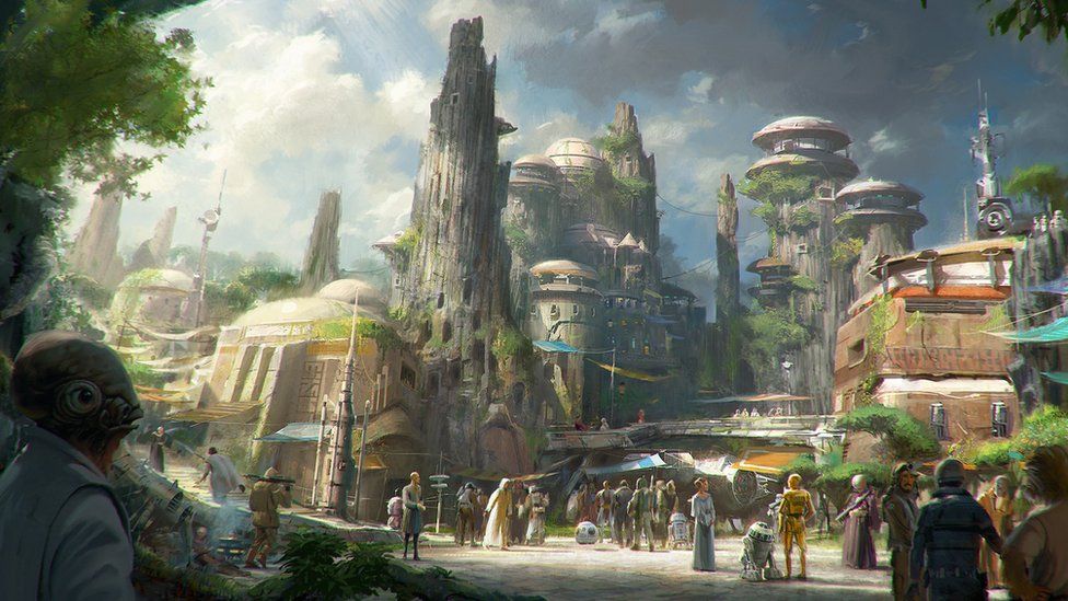 Concept image of the new Star Wars theme park.