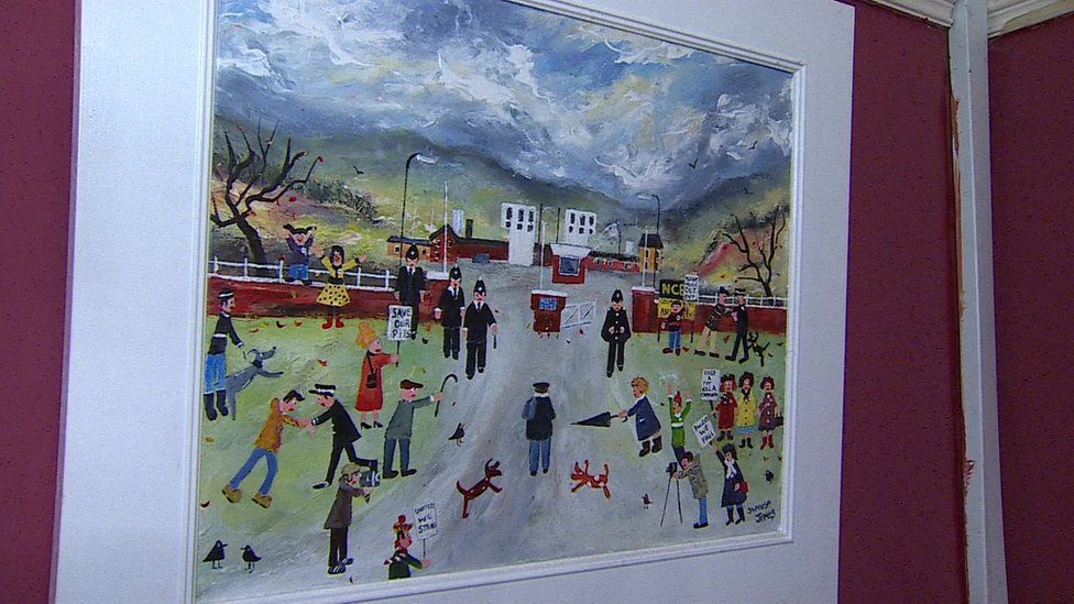 Painting of miners' strike