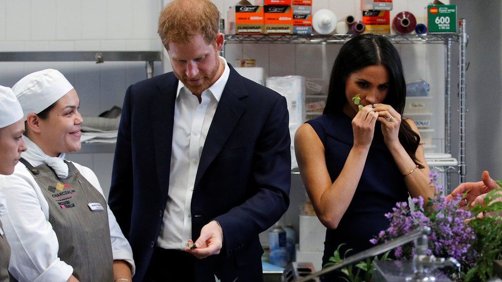 Prince Harry and Meghan at Charcoal Lane