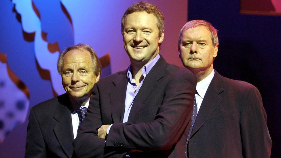 John Fortune (right) with John Bird and Rory Bremner