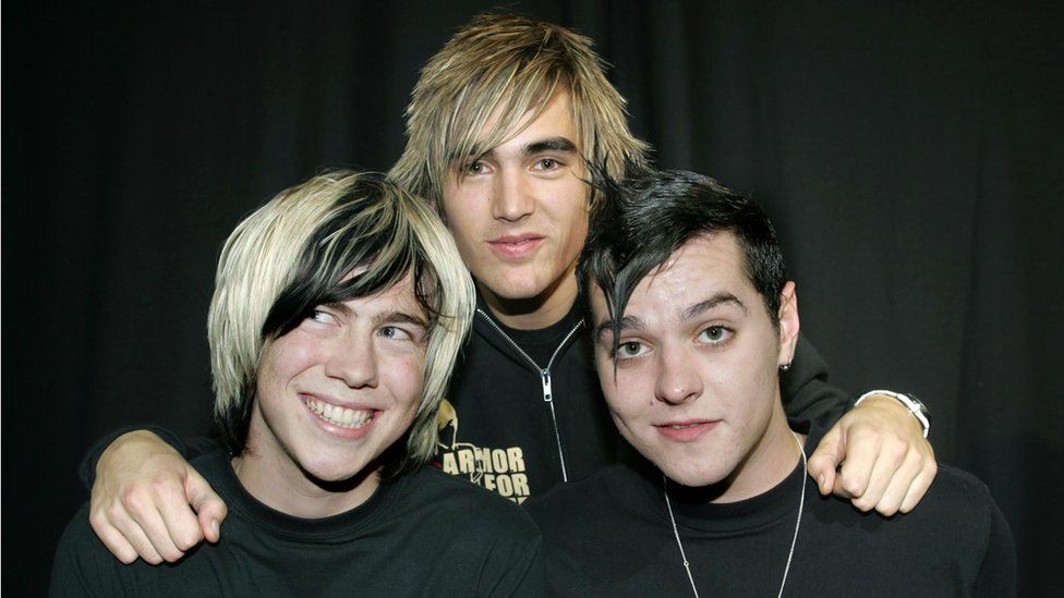 (Left ro right) James Bourne, Charlie Simpson and Matt Jay from Busted, pictured in 2004
