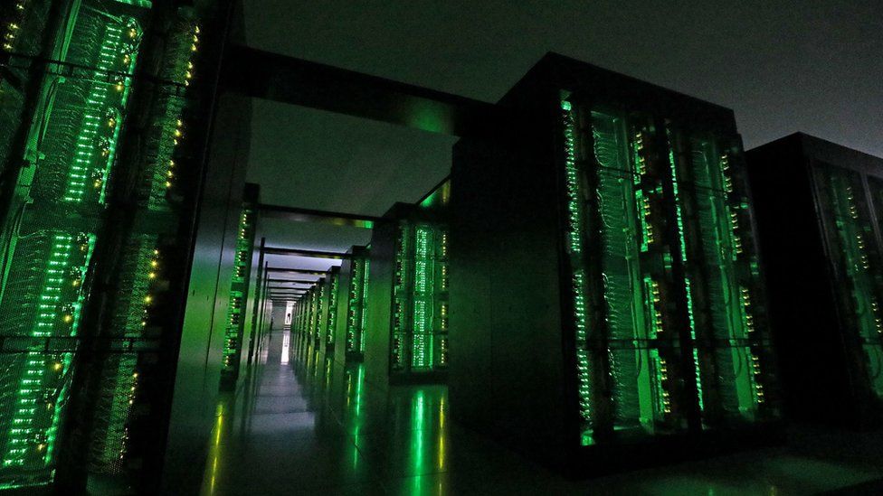 This picture taken on June 16, 2020 shows Japan"s Fugaku supercomputer at the Riken Center for Computational Science in Kobe,