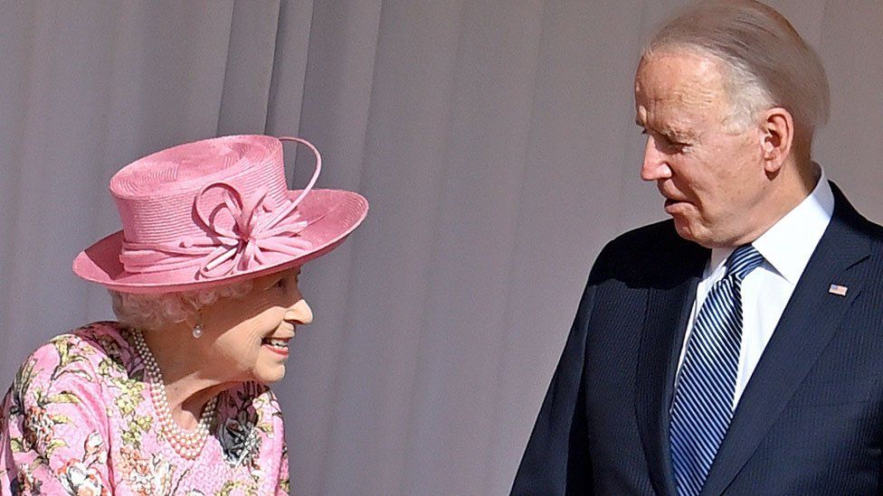 Joe Biden with the Queen