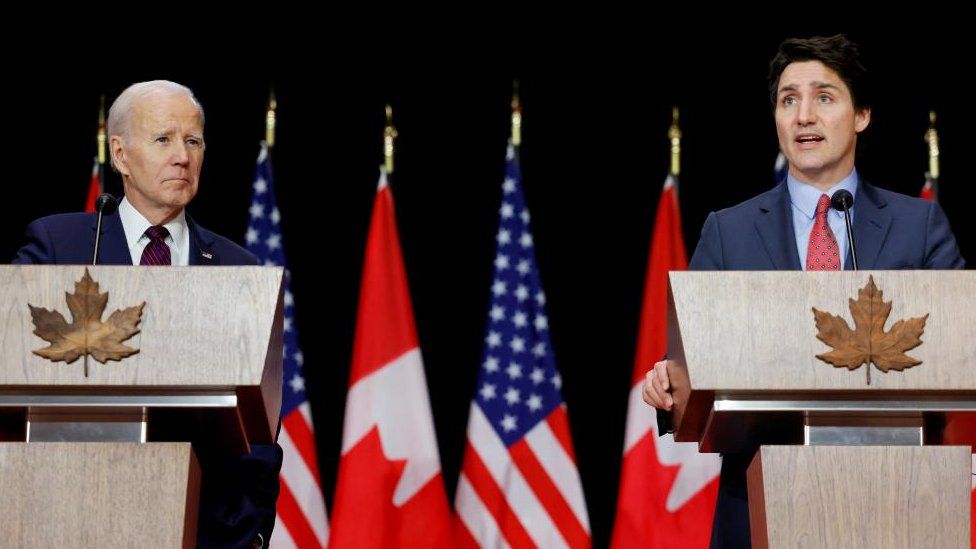 US President Joe Biden and Canadian Prime Minister Justin Trudeau hold a joint news conference, in Ottawa, Ontario, Canada March 24, 2023.