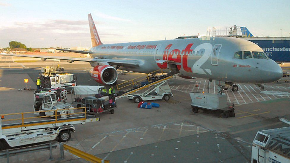 Jet2 plane at Manchester Airport