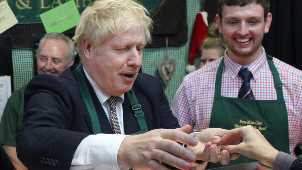 Boris Johnson at the Royal Welsh Winter Fair