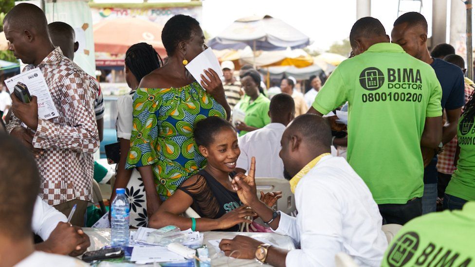 Bima doctors with patients in Ghana