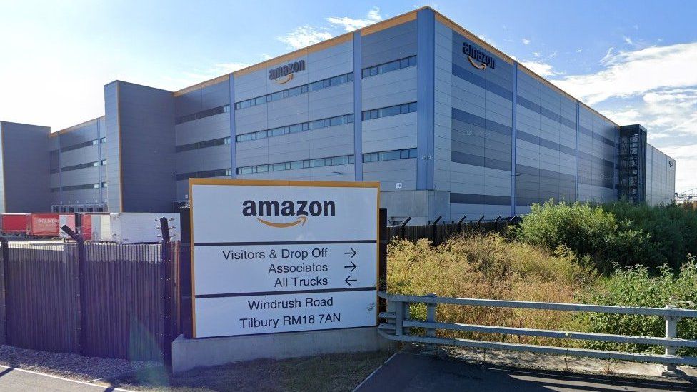 Amazon distribution centre at Tilbury