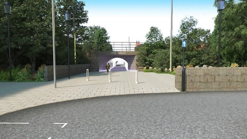 Harrogate Gateway visualisation of One Arch underpass.