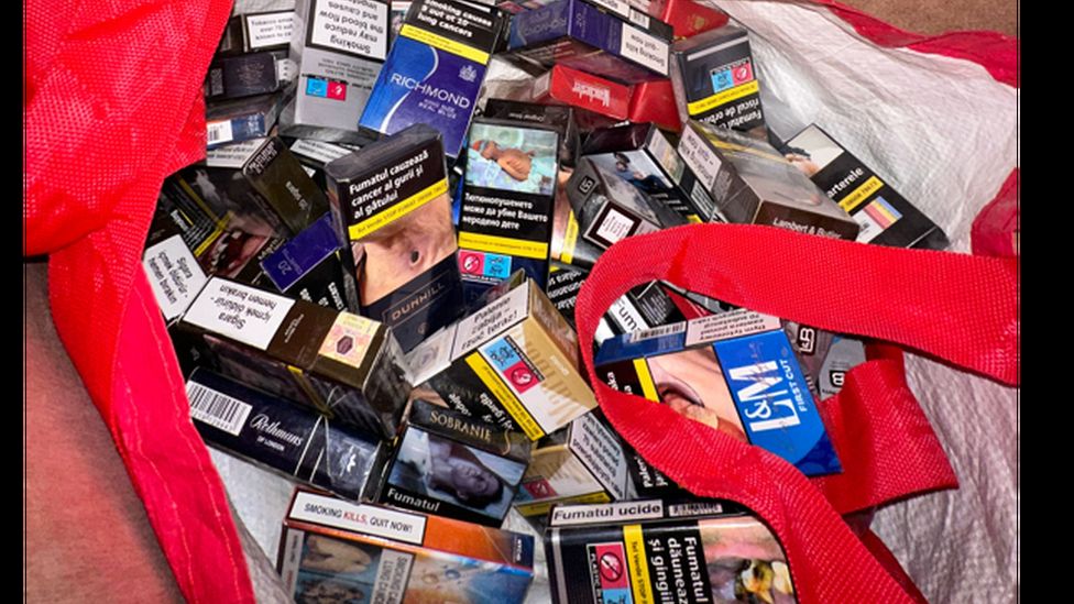 Bag of fake cigarettes