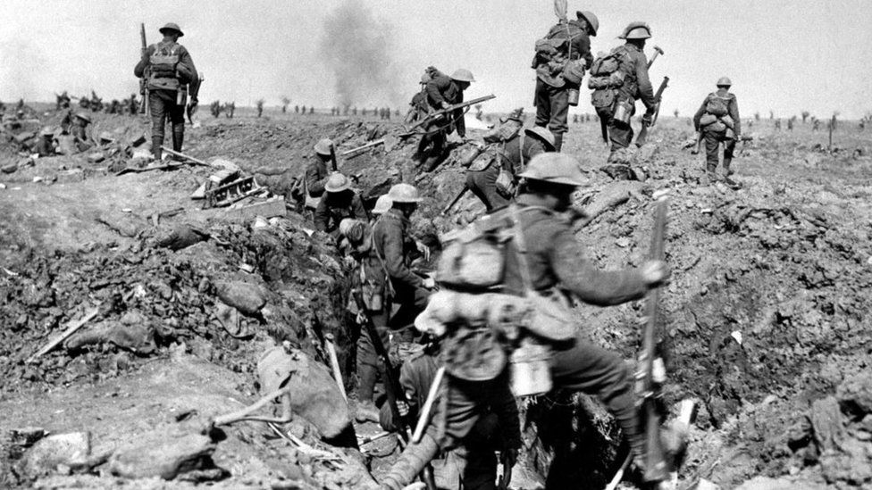 British troops during the later stages of the Battle of the Somme