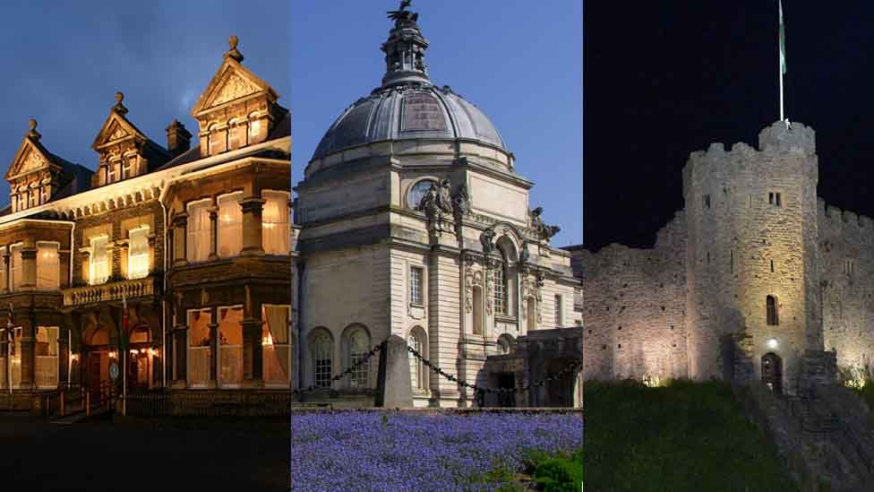 Mansion House, Cardiff City Hall and Cardiff Castle